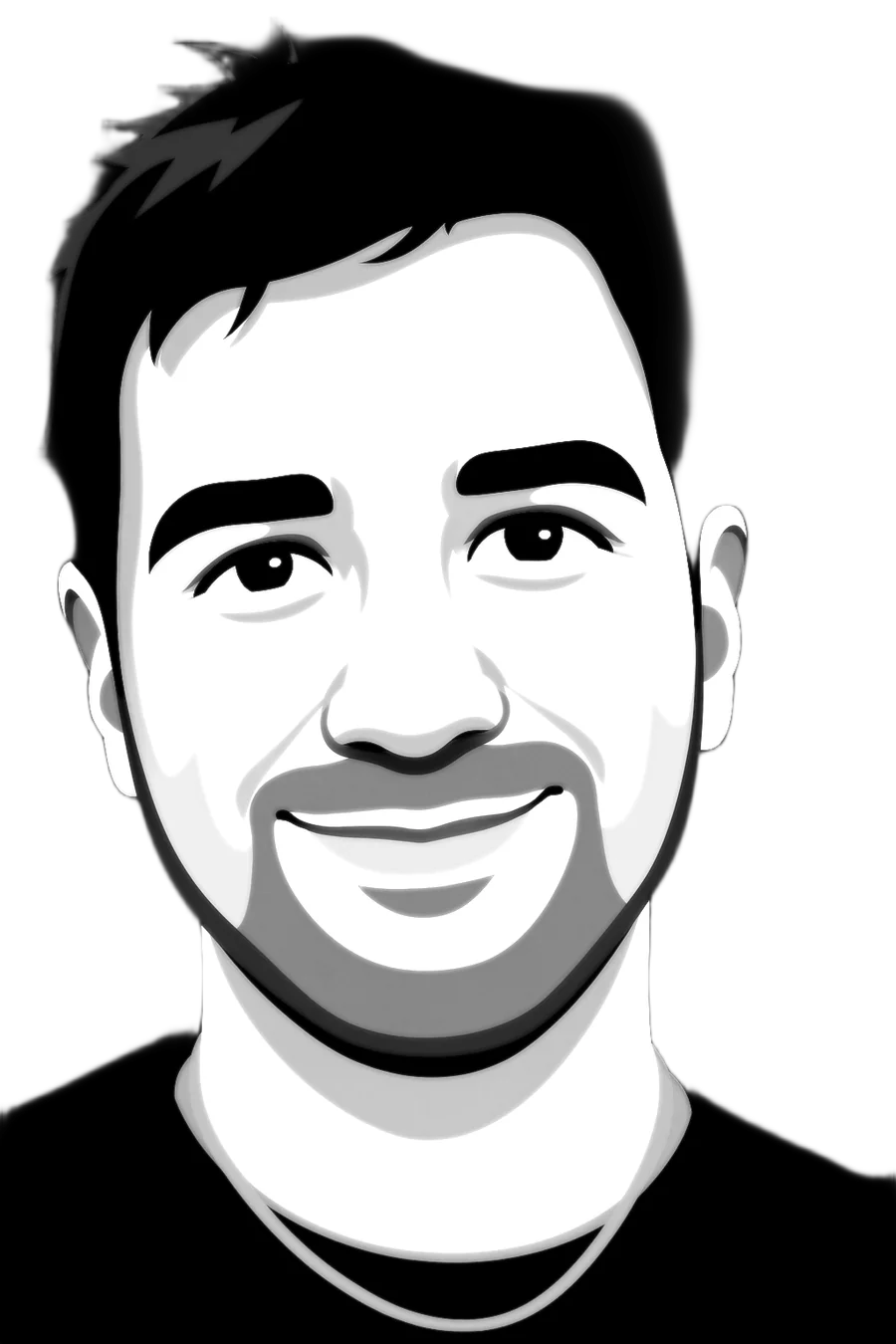 Illustrated portrait of John Bernard