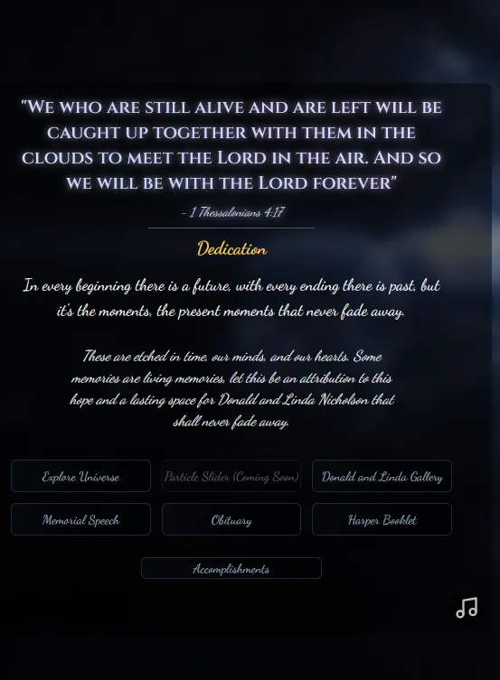 Memorial Gallery — screenshot