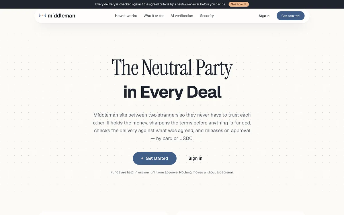 Middleman — screenshot