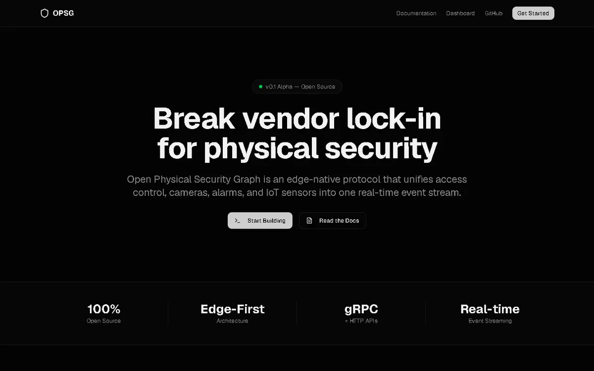 Open Physical Security Graph — screenshot